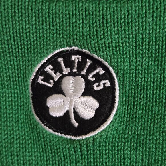 UNK Celtics Green Crewneck Cotton Blend Sweater Logo Pockets Size XL - Picture 7 of 8